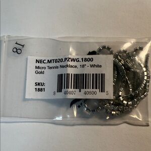 Micro Tennis Chain in White Gold white gold plated CZ’s